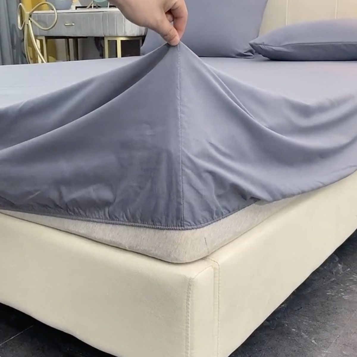 BJ HOGAR - Juego de Sábana 200 Hilos Algodón Poliéster Sabana 1.5 Plazas Blanco