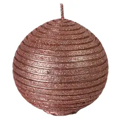 MALLORCA - Vela Decorativa Ranuras Palo Rosa Bola
