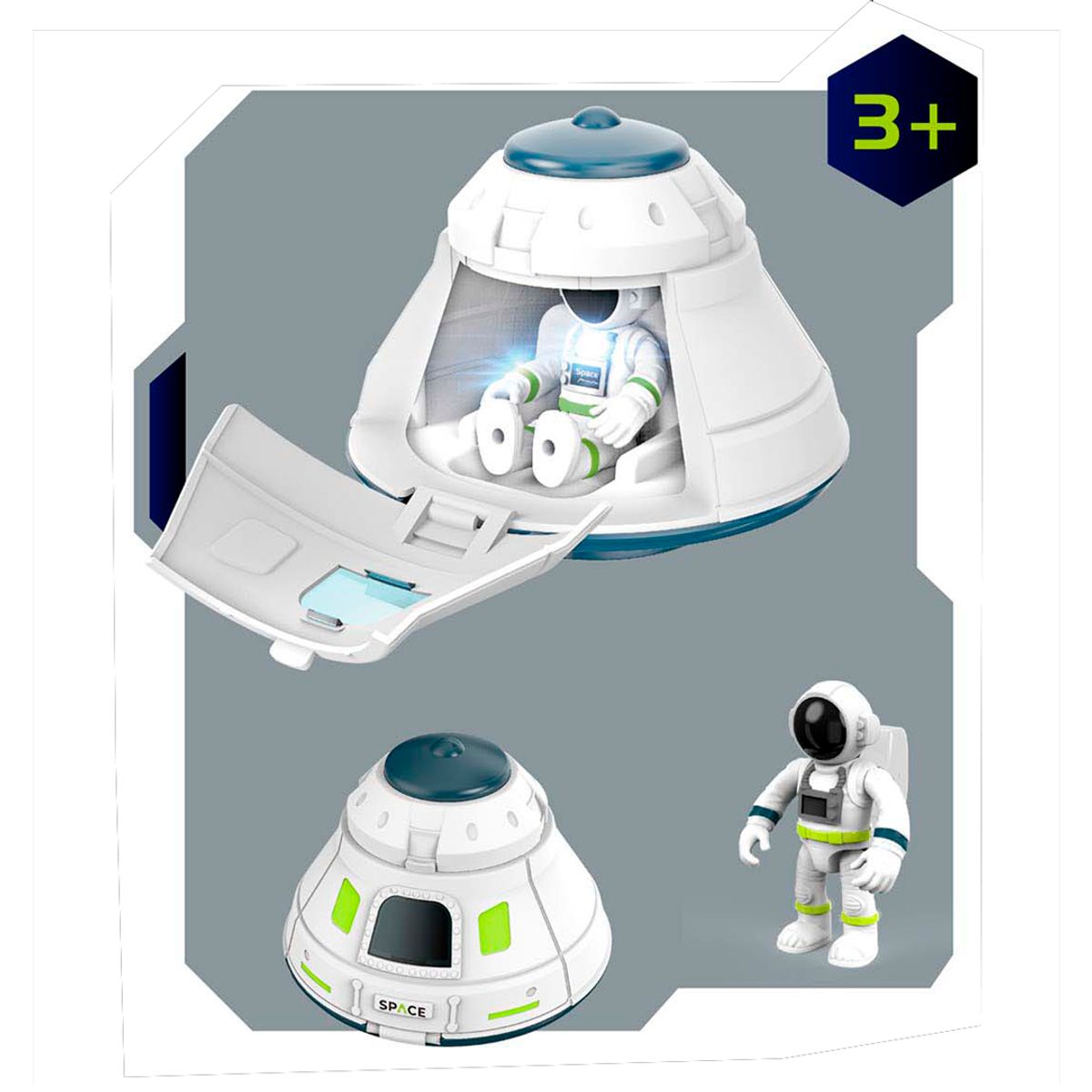 MAGNETICS - Cápsula Espacial con Luces y Astronauta