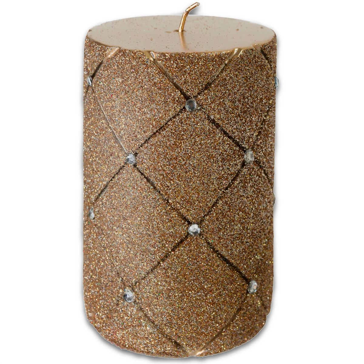 MALLORCA - Vela Decorativa Brillantes Gold Mediana