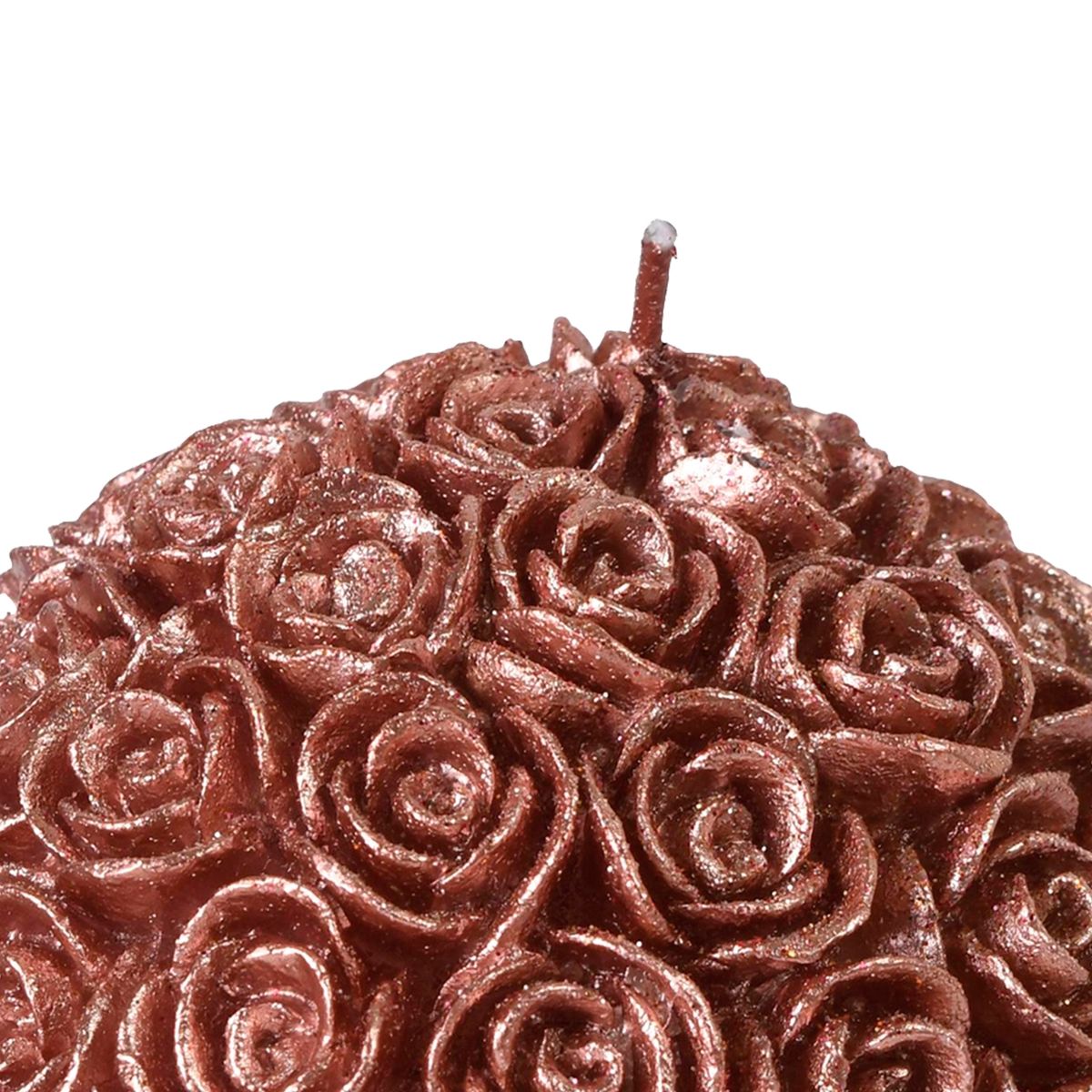 MALLORCA - Vela Decorativa Rosas Palo Rosa Bola