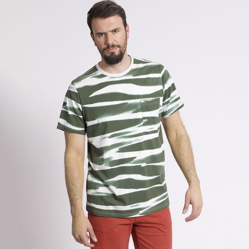 MCGREGOR - Polera Manga Corta Tie Dye Regular Fit Print Verde oscuro MCGREGOR