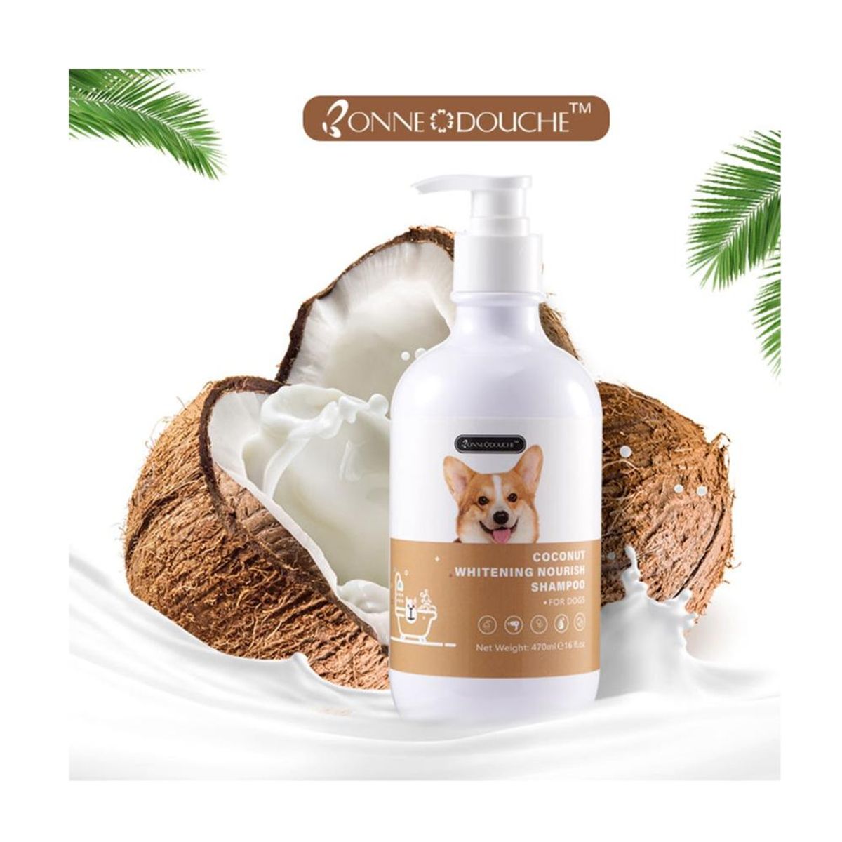 GENERICO - SHAMPOO PARA PERROS NUTRITIVO Y BLANQUEADOR DE COCO