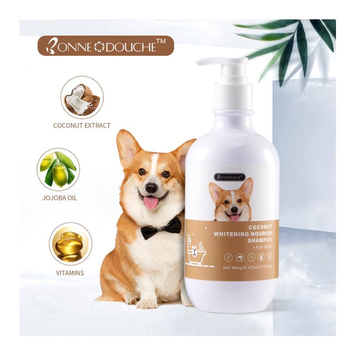 GENERICO - SHAMPOO PARA PERROS NUTRITIVO Y BLANQUEADOR DE COCO