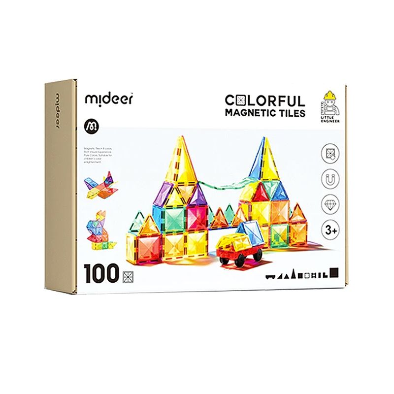 MIDEER - Bloques Magnéticos Coloridos 100 Piezas