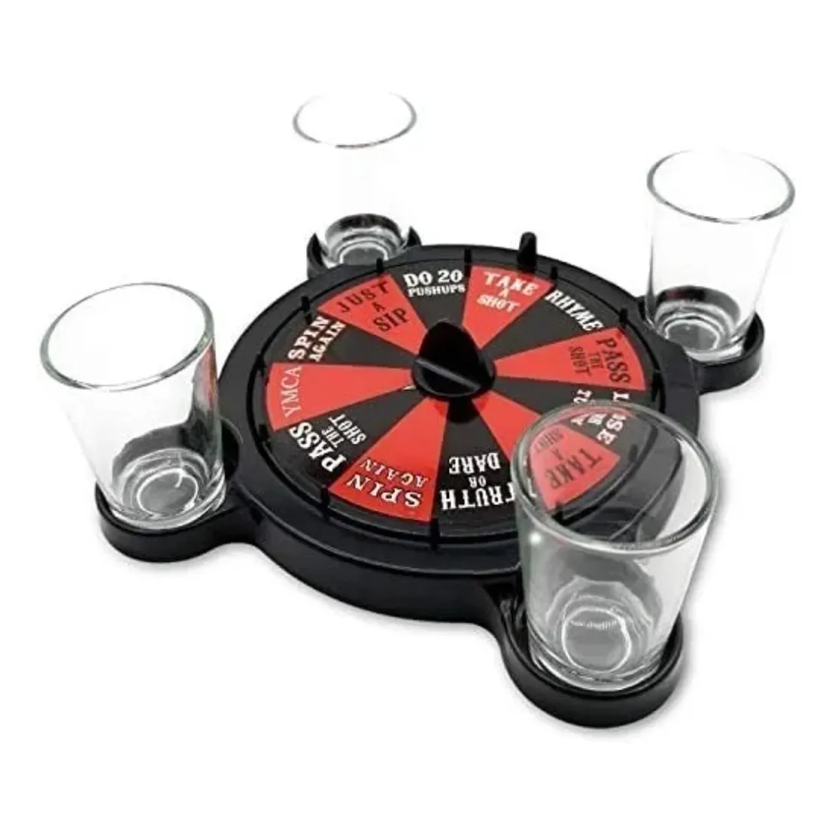 GENERICO - Juego De Mesa Spin Shot Bar Licor Trago Chupito Ruleta Shots