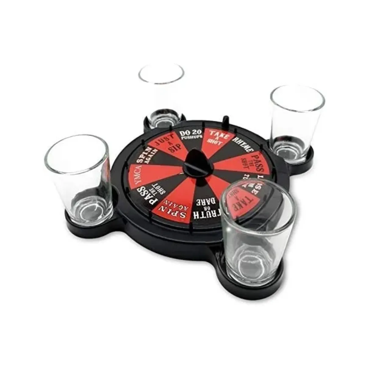 GENERICO - Juego De Mesa Spin Shot Bar Licor Trago Chupito Ruleta Shots