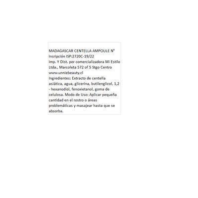 Imagen 2 del producto Serum 100 porciento Centella Asiática Madagascar - 55ml