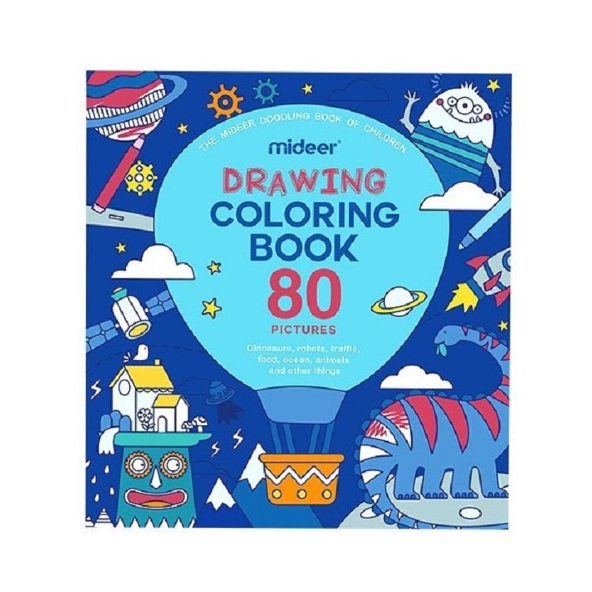 MIDEER - Libros Para Colorear Aventuras en Globo - 80 Dibujos