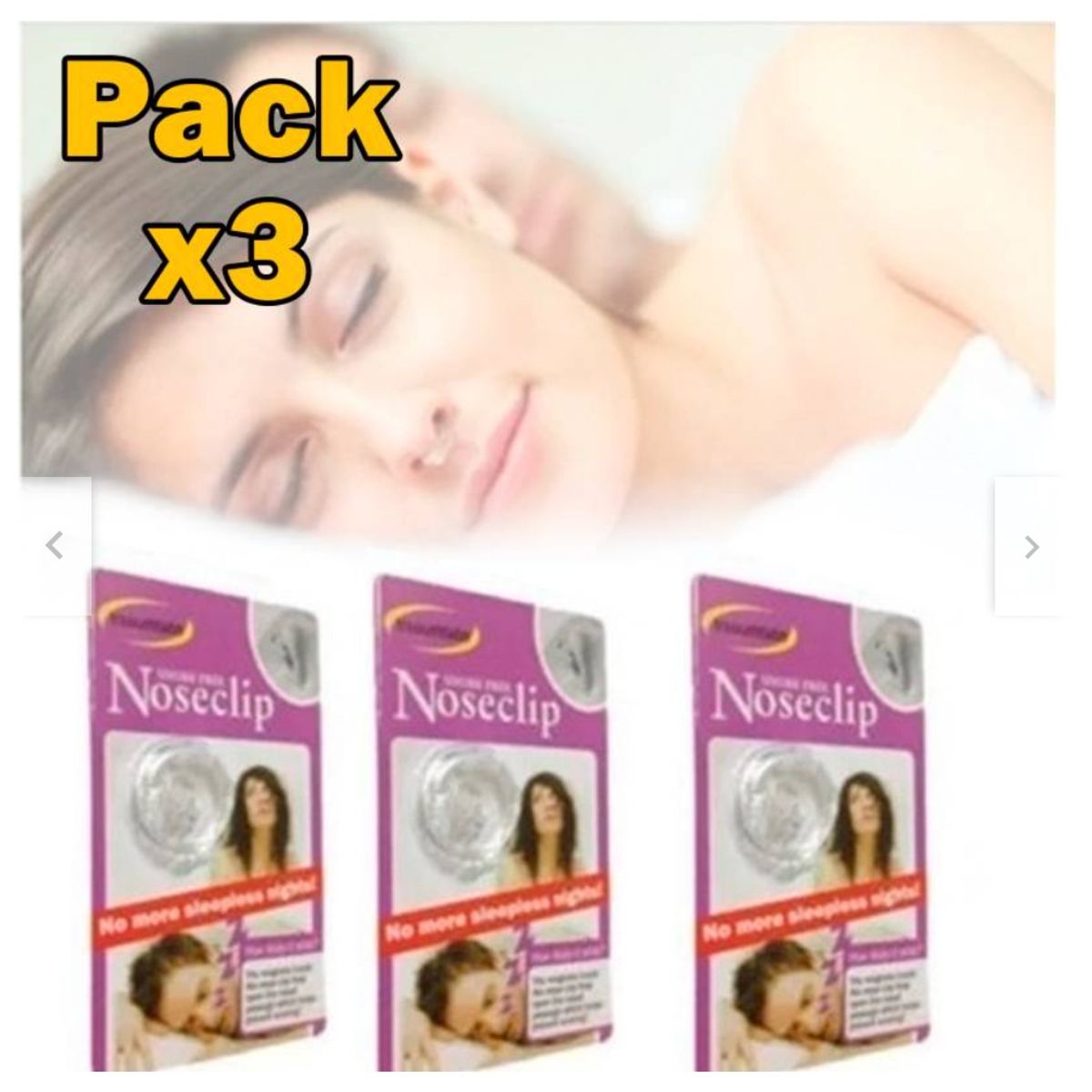 GENERICO - 3x Anillo Anti Ronquidos Nose Clip Imanes Biomagnetico Roncar