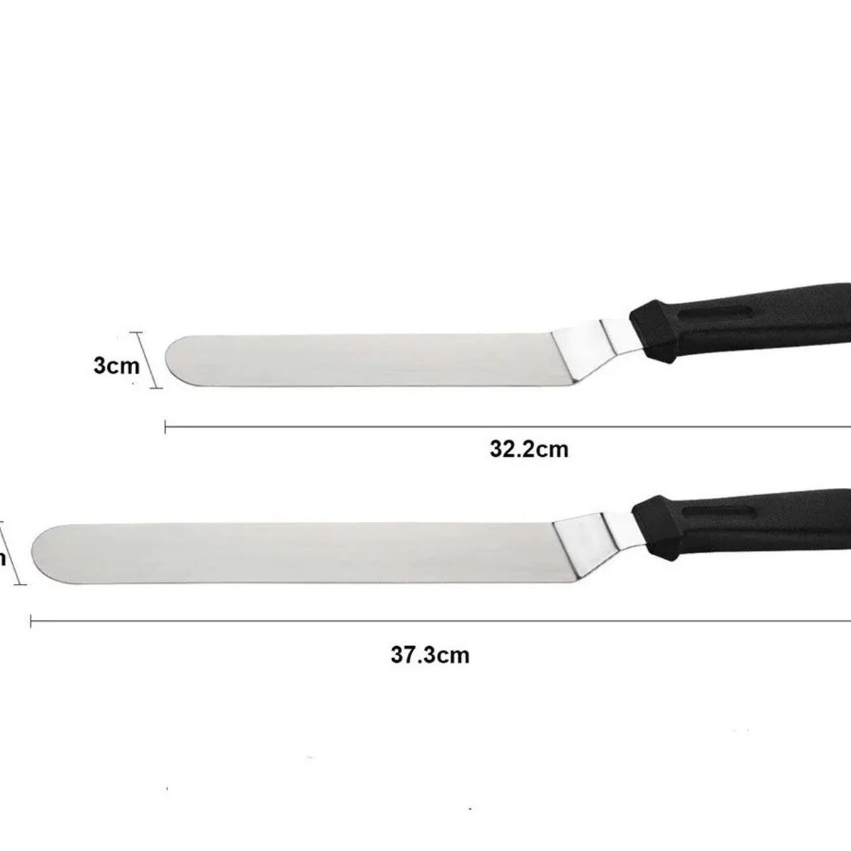 GENERICO - Set 2 Espatula Repostera Espátula Decoracion Espatula Curva