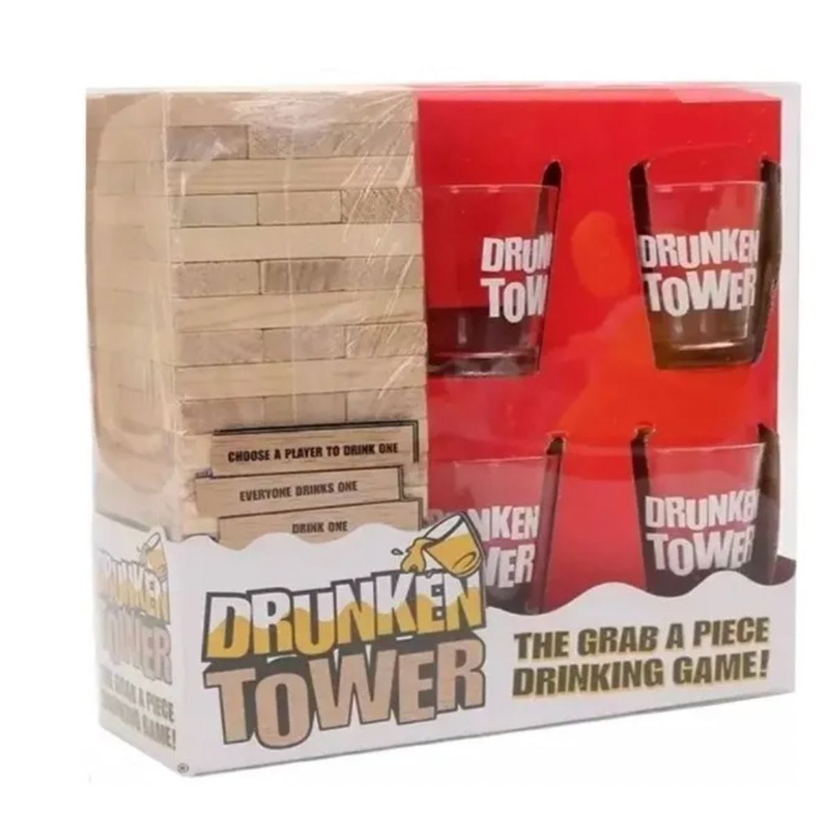 GENERICO - Juego Torre infernal Tragos Shots Frases En Ingles Drunken