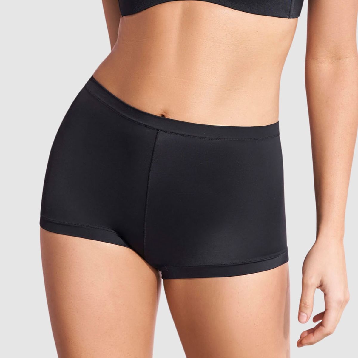LEONISA - Panties 012640 Boxer Negro