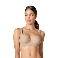 LEONISA - Sostén de buen cubrimiento con breteles acolchados 71327 Café Claro