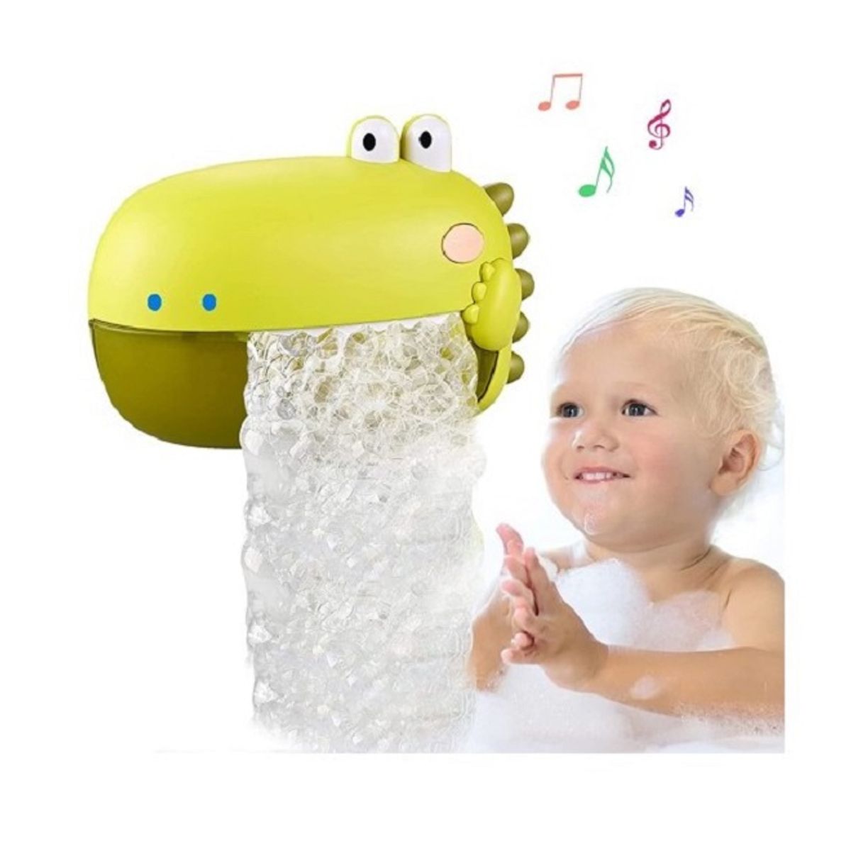 PANGUI TOYS - Dinosaurio Musical Generador De Espuma Color Verde