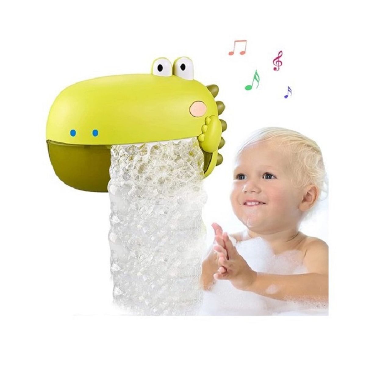 PANGUI TOYS - Dinosaurio Musical Generador De Espuma Color Verde