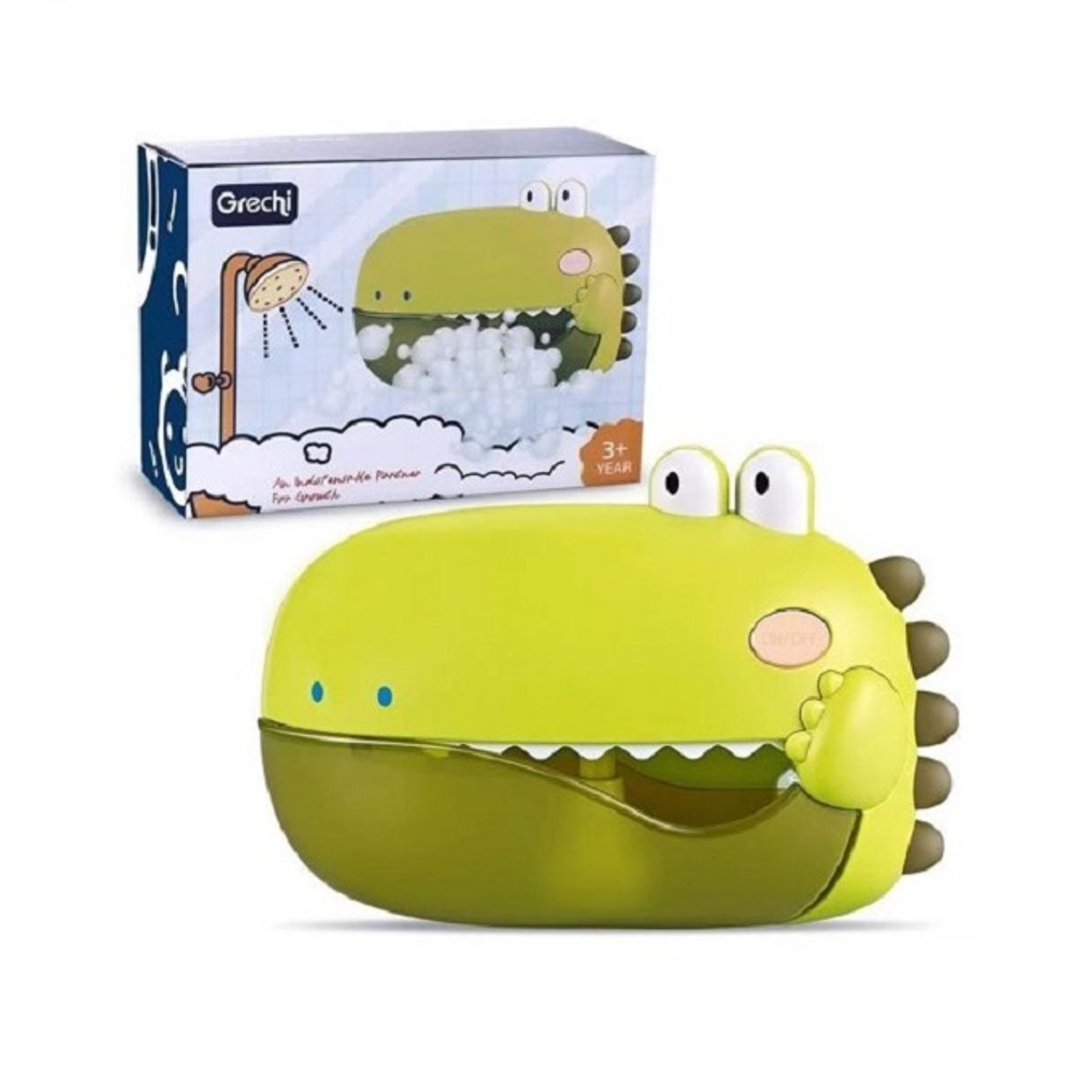 PANGUI TOYS - Dinosaurio Musical Generador De Espuma Color Verde