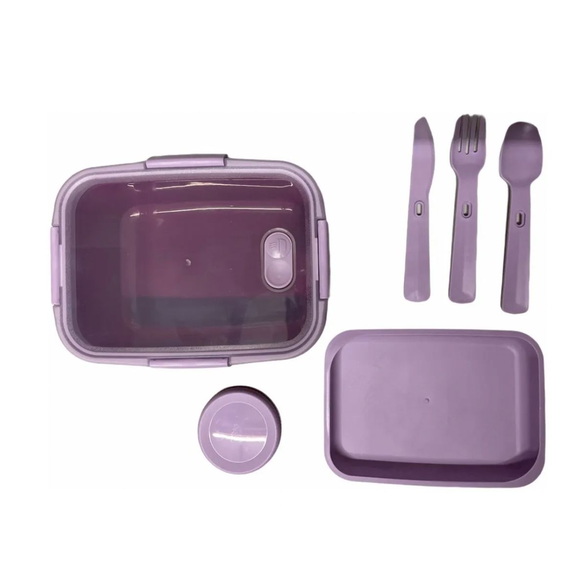 GENERICO - Taper Contenedor De Alimentos Plástico  Cubiertos Bowl verde