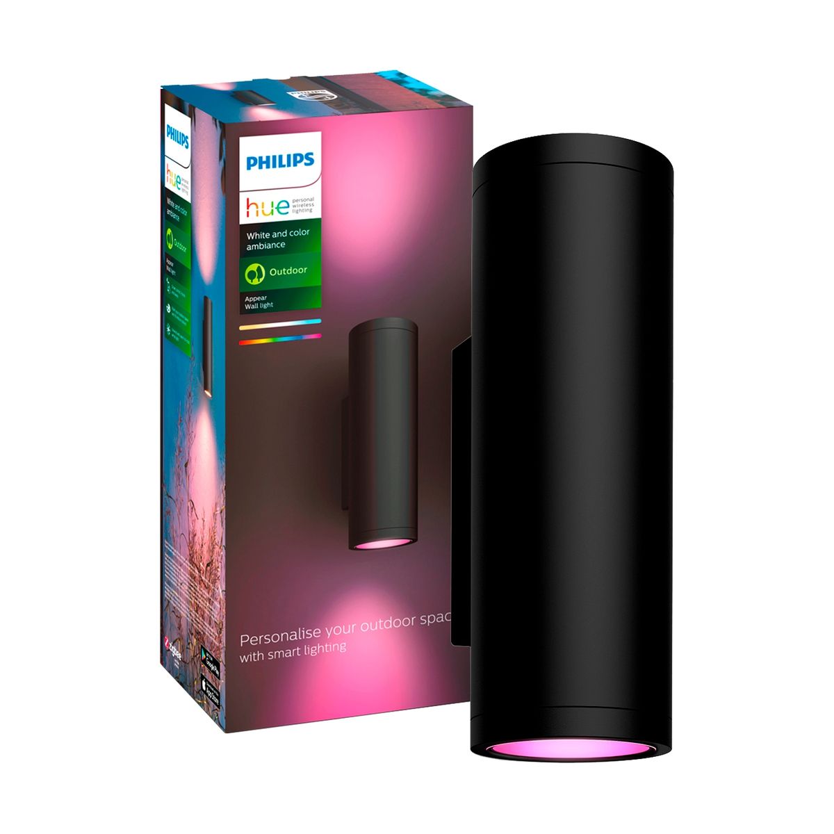 PHILIPS - Aplique De Exterior Philips Hue Doble LED Appear RGB.