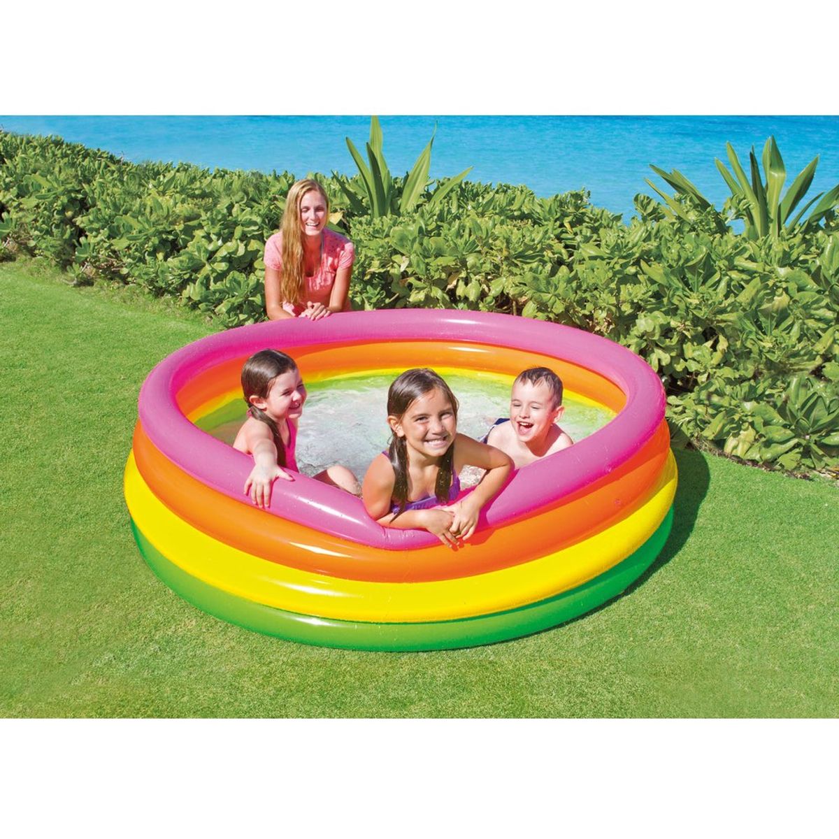INTEX - Piscina Inflable Infantil INTEX 4 Colores, 168 x 46 cm, 780 Litros