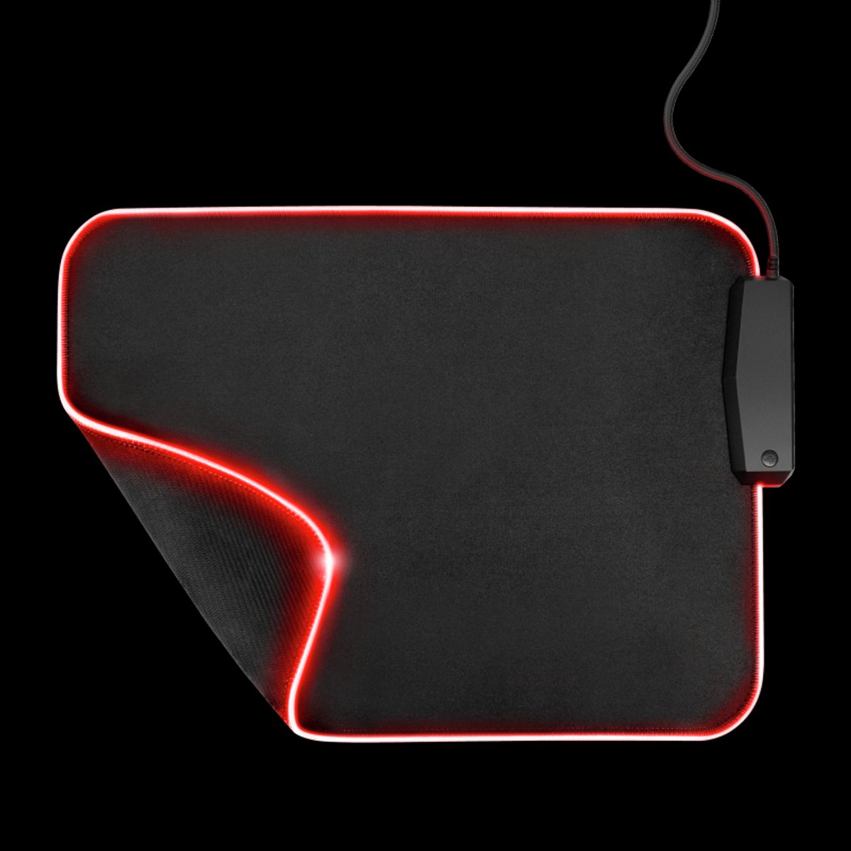 TRUST - Mouse Pad Gamer Trust Glide L Rgb con Hub Usb 4 Puertos - Negro