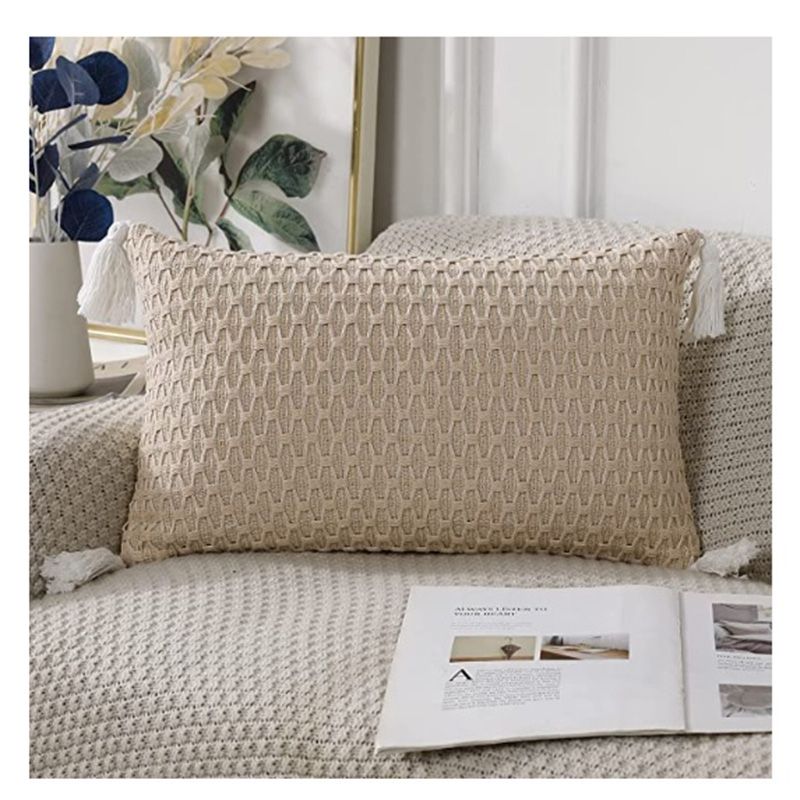 GENERICO - Cojin Decorativo Color Beige Medida 30x50 cms.