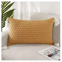 GENERICO - Cojin Decorativo Color Amarillo Medida 30x50 cms
