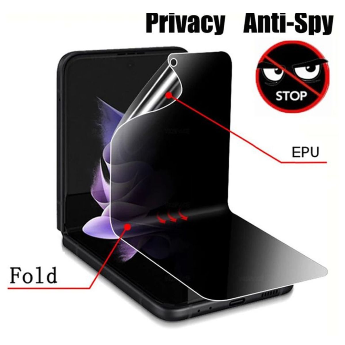 GENERICO - Lamina Hidrogel Anti Espía Para Samsung Z Flip 4