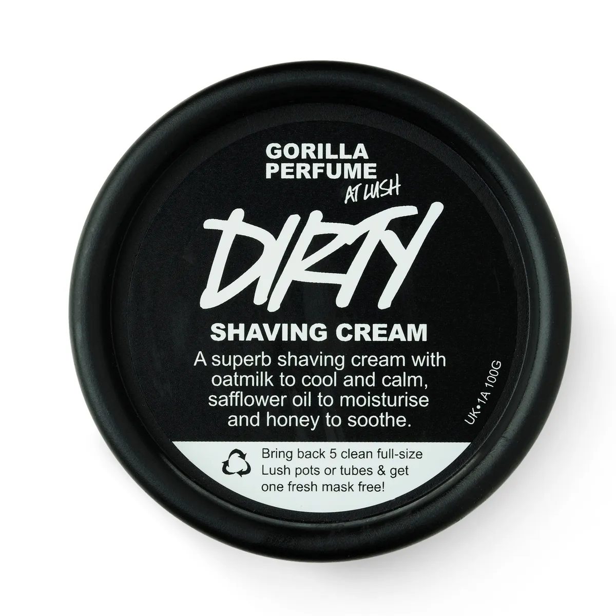 LUSH - Dirty Shaving Cream crema de afeitar 100G