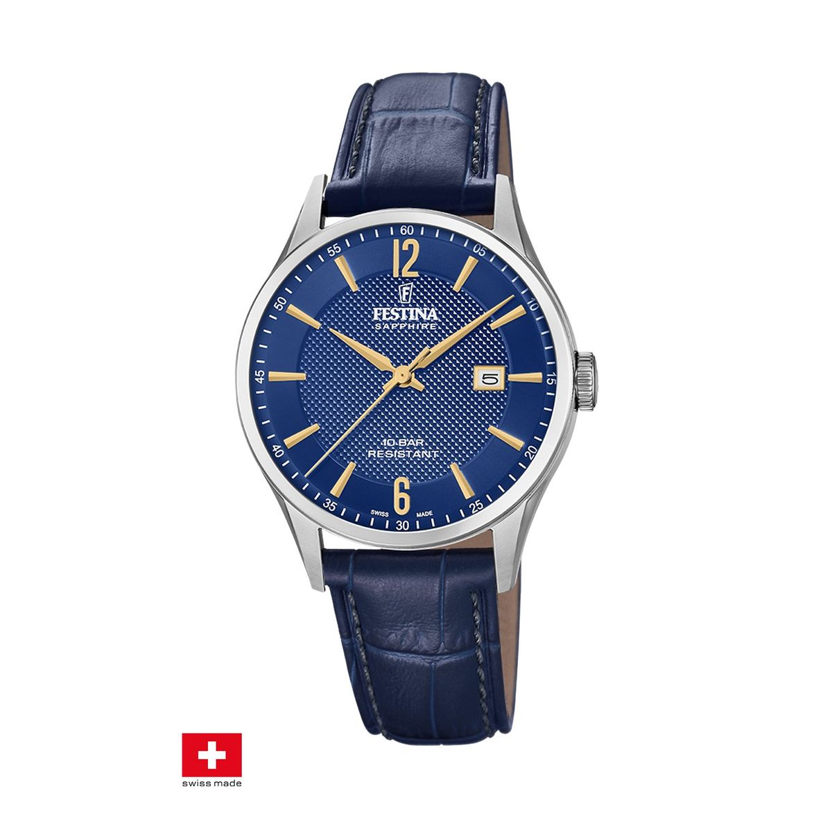 FESTINA SWISS - Reloj F20007/3 Festina Swiss Azul Hombre Swiss Made