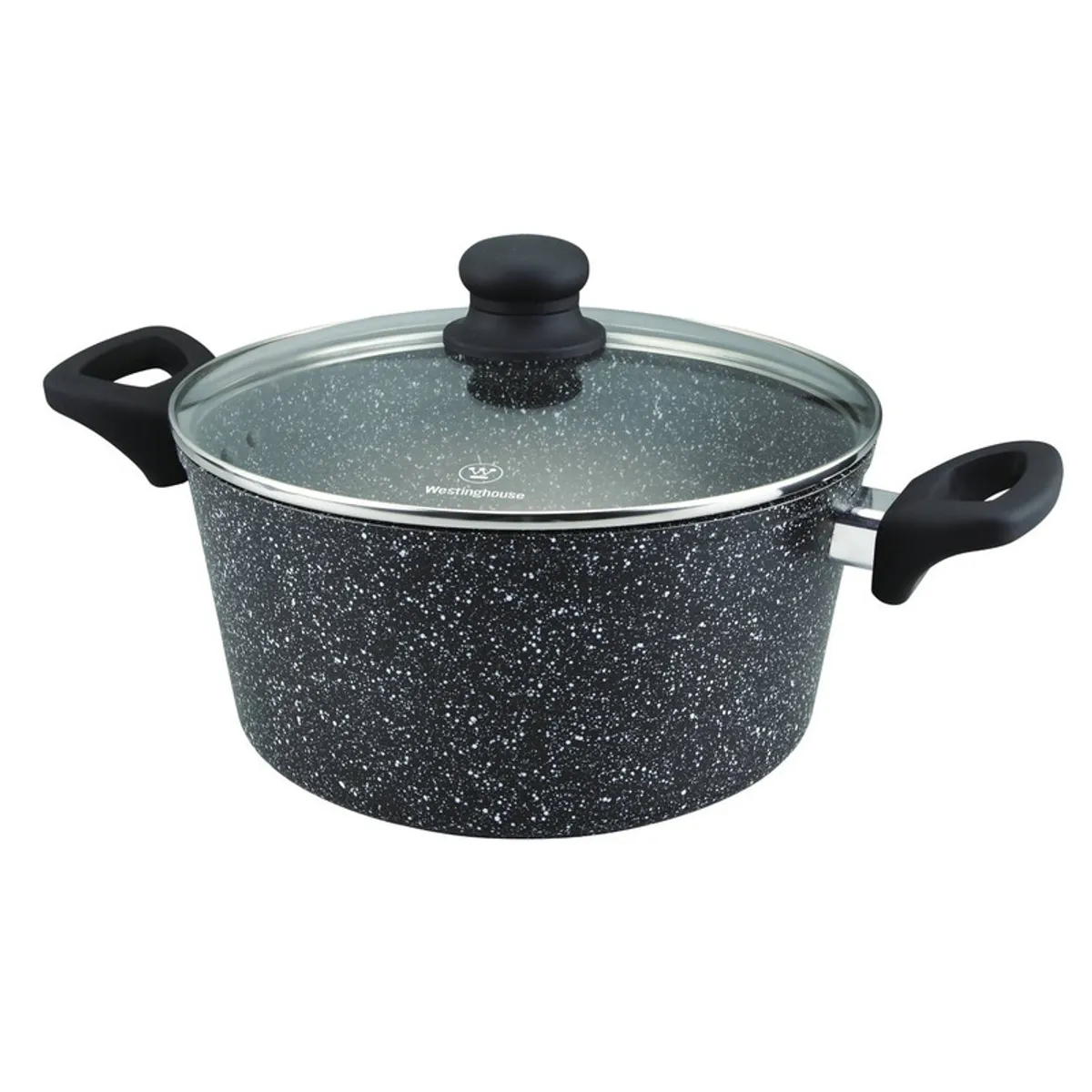 WESTINGHOUSE - Olla Wh/ Con Tapa Marmol Negro 24Cm