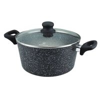 Olla Wh/ Con Tapa Marmol Negro 24Cm
