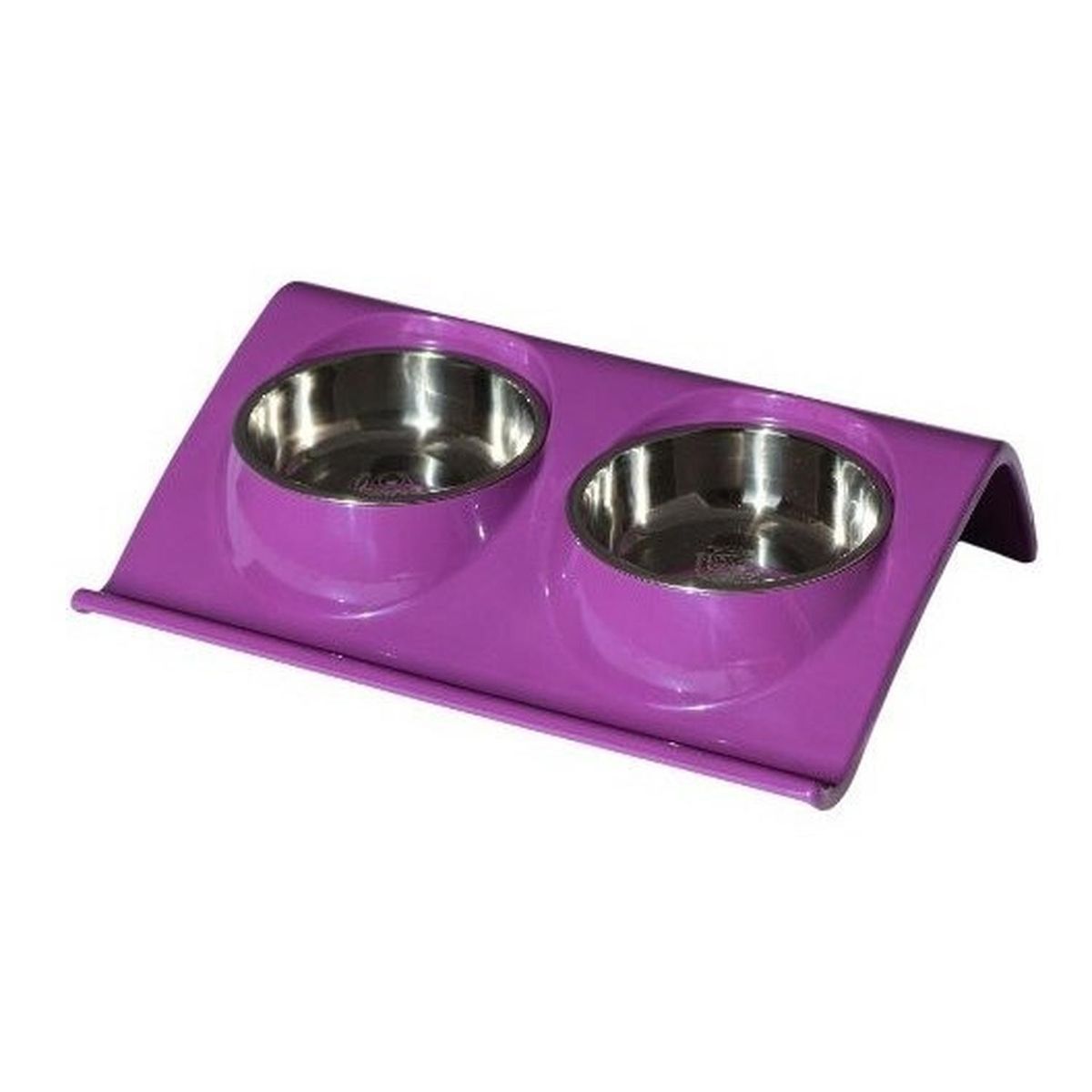 MASCAN - Plato Melamina Doble Z Talla M Morado Perro Mascan