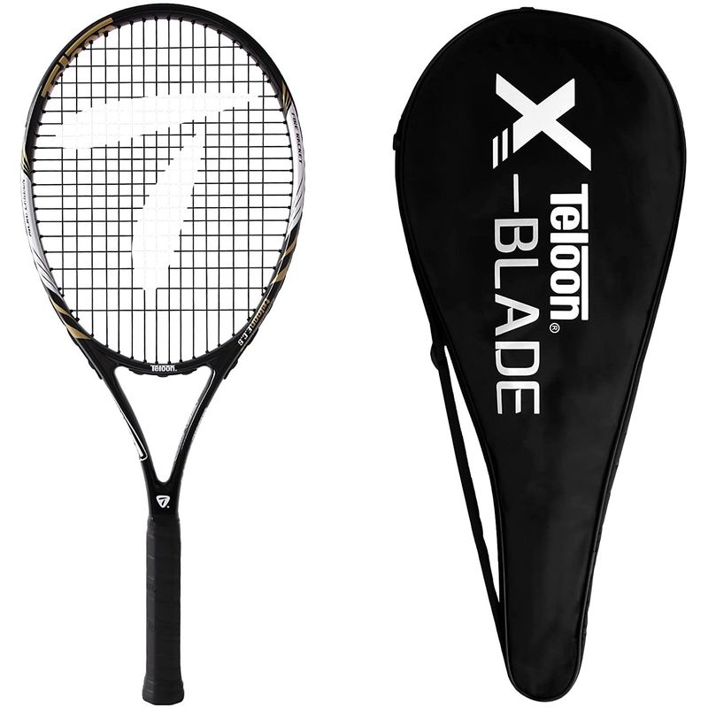 TELOON - Raqueta Tenis Adulto Aluminio Nivel Inicial Color Negro