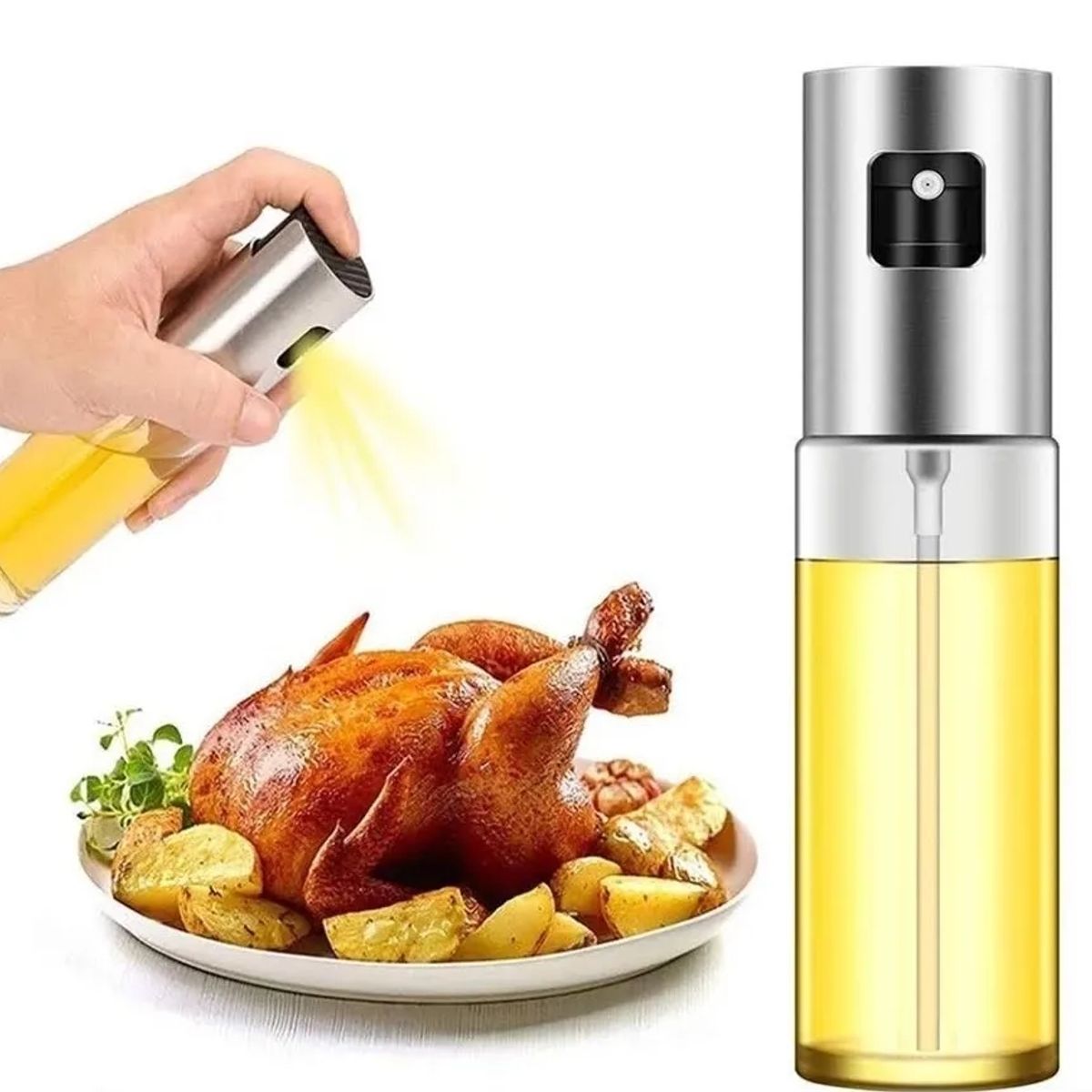 GENERICO - pack X 2 Dispensador Spray Rociador Aceite Vinagre Botella