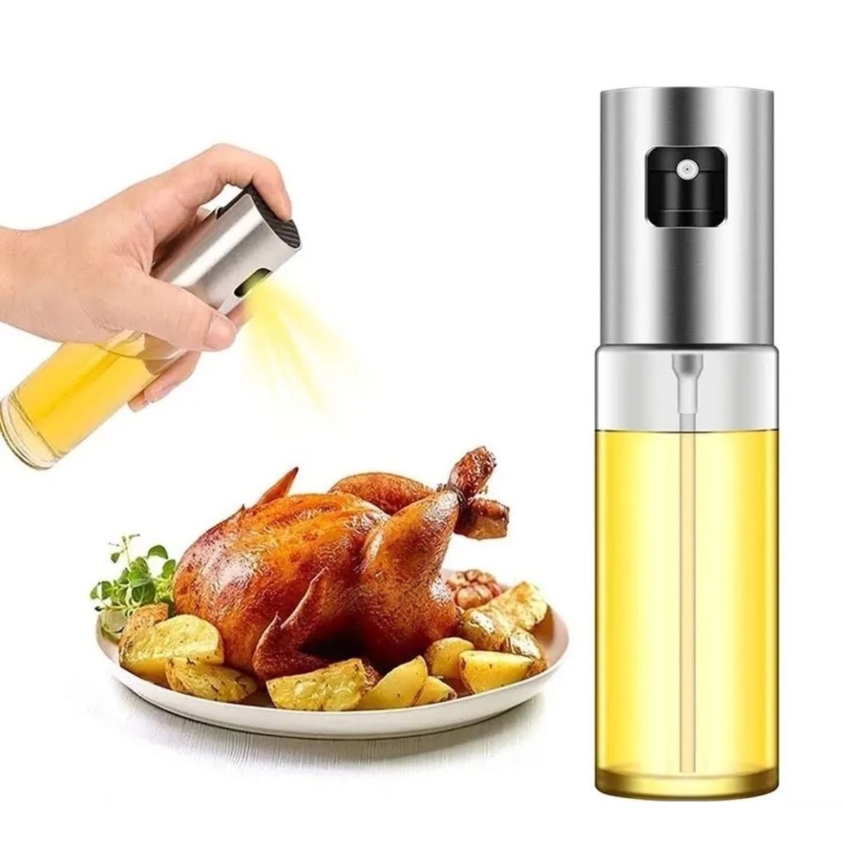 GENERICO - pack X 2 Dispensador Spray Rociador Aceite Vinagre Botella