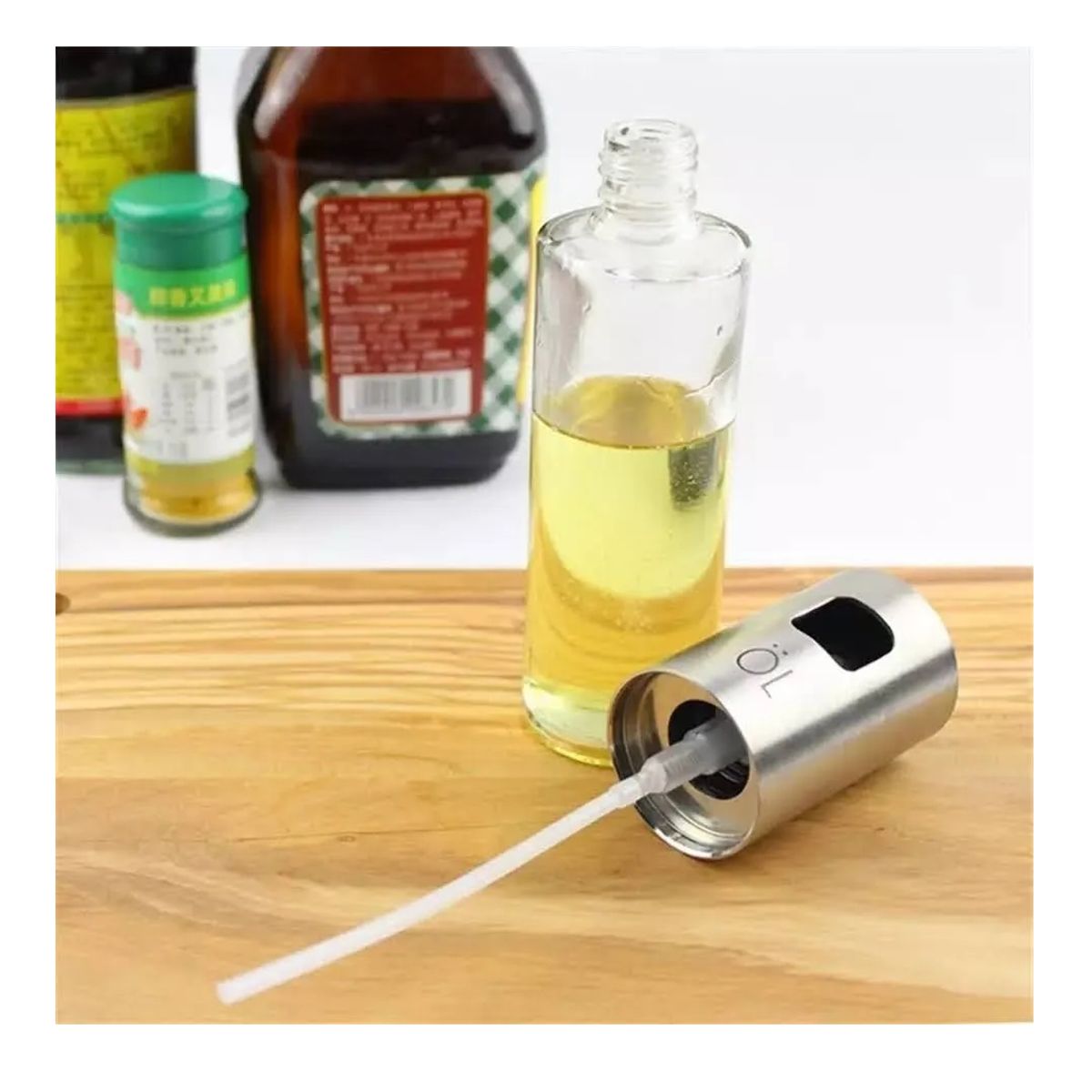 GENERICO - pack X 2 Dispensador Spray Rociador Aceite Vinagre Botella