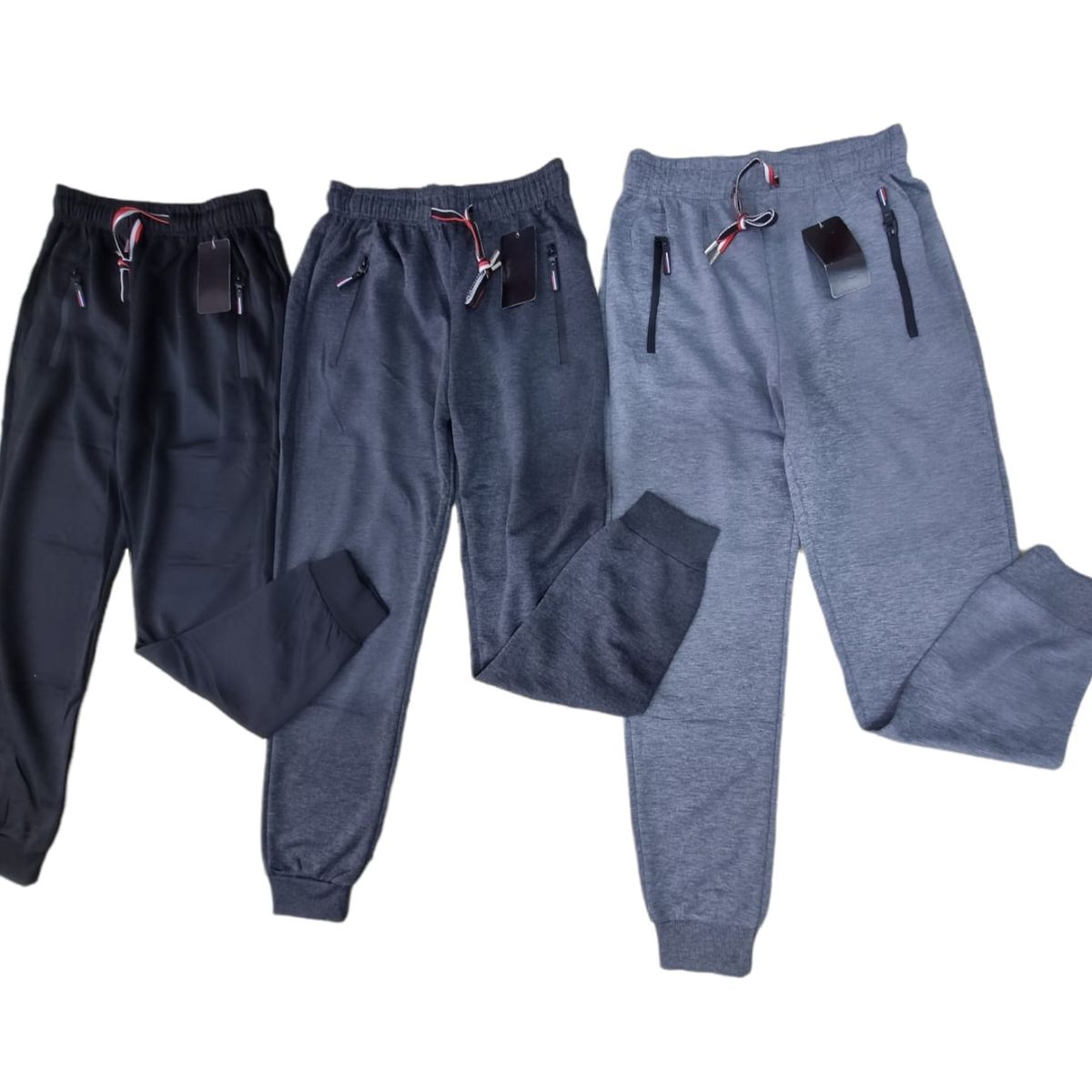 AGW - Pack 3 Pantalones Buzo Hombre Algodón. Jogger Fit Deportivo Surtidos.