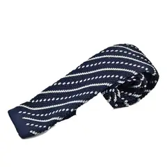 PALMATRI - Corbata Tejida De Punto Don Jaime Azul Marino Rayada