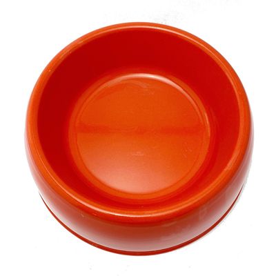 Imagen 2 del producto Plato mascota biodegradable bambu redondo grande rojo