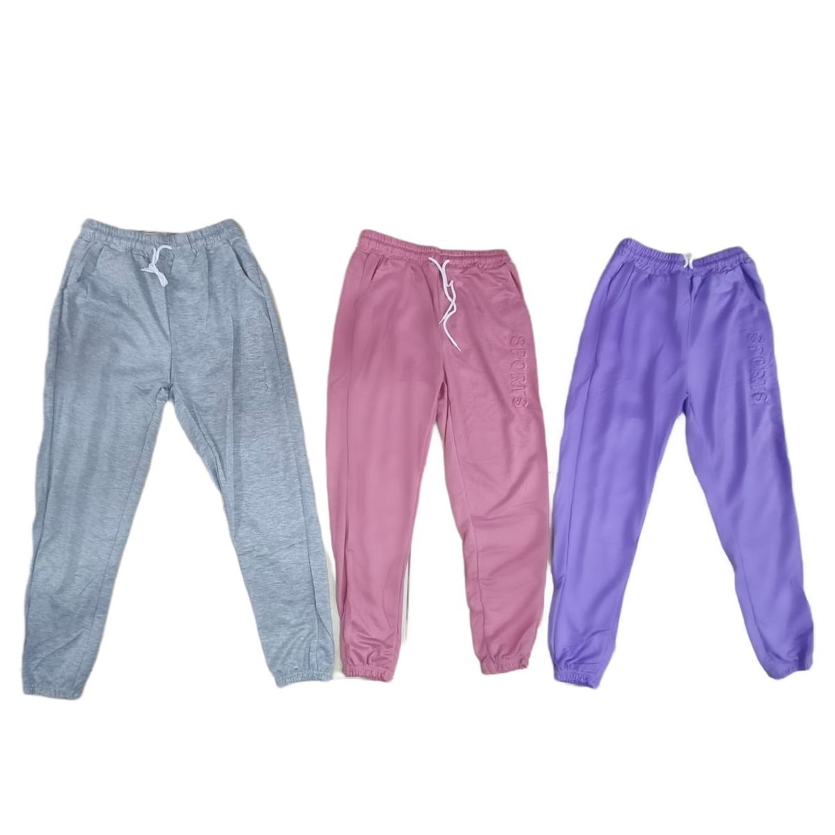 AGW - Pack 3 Buzos Sport Lisos Jogger Mujer Surtidos.