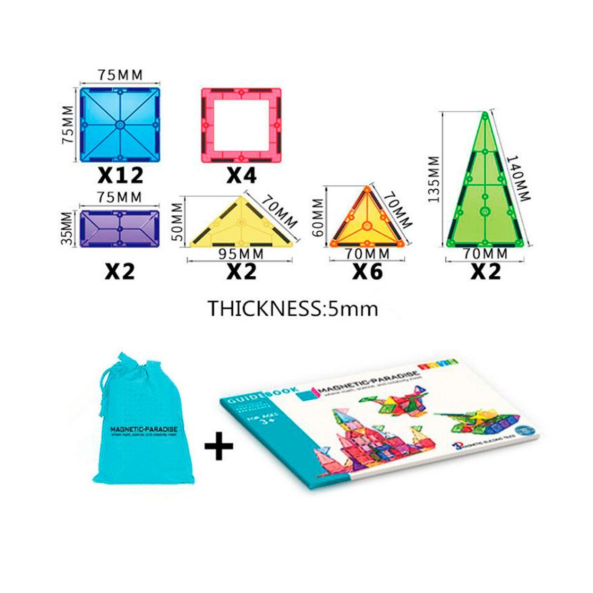 MAGNETICS - Bloques Magnéticos para Construir 28 Piezas
