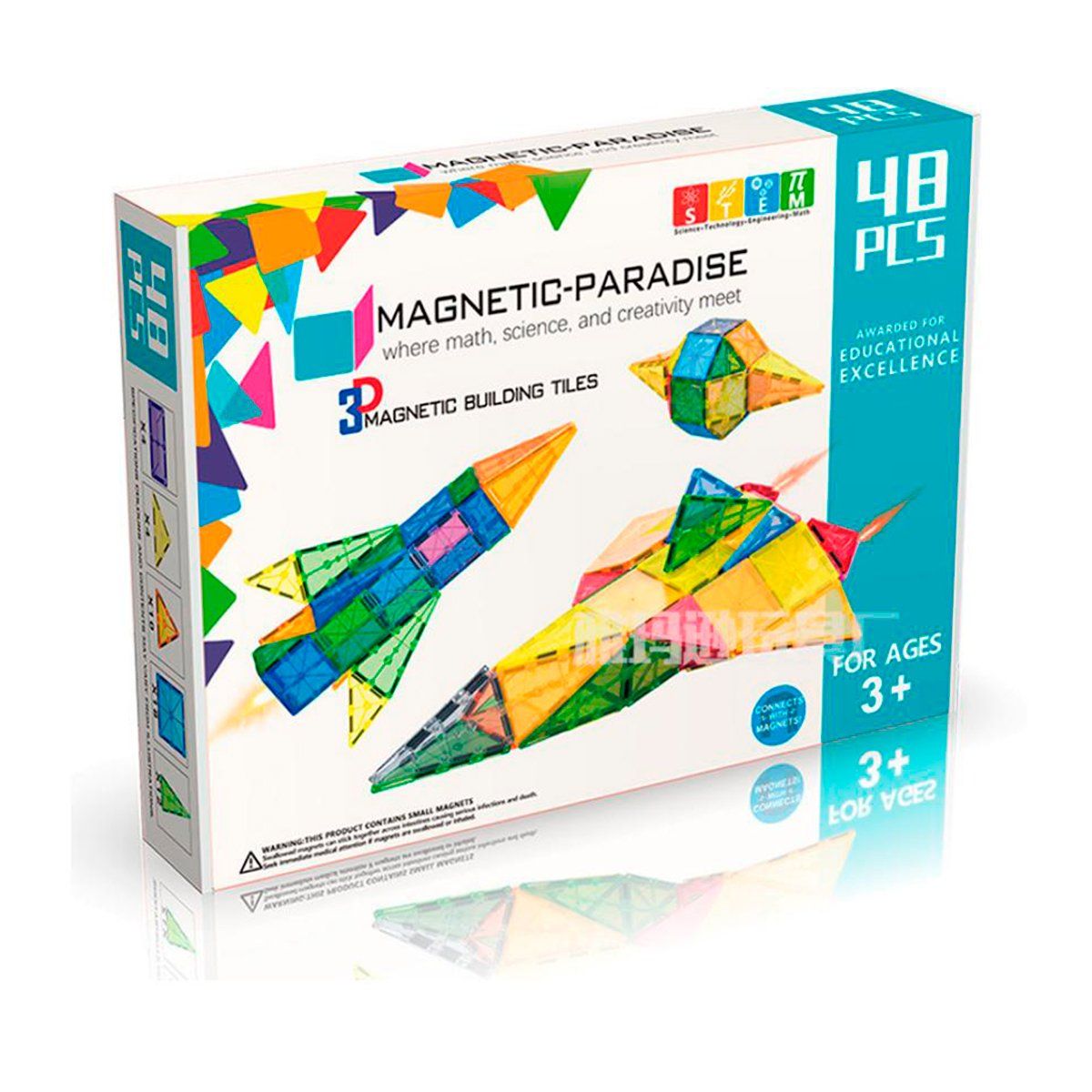 MAGNETICS - Bloques Magnéticos para Construir 48 Piezas