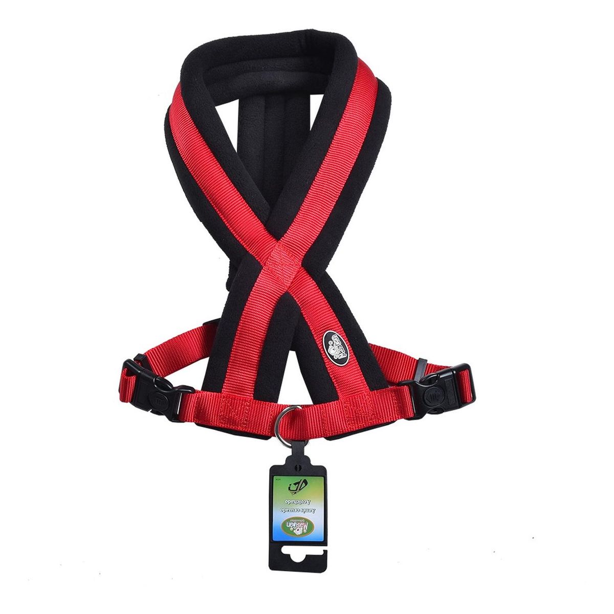 MASCAN - Arnés Cruzado Acolchado Xs Rojo Perros Mascan