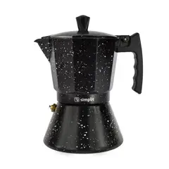 SIMPLIT - Cafetera Italiana Negra Granito 4 Tazas