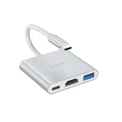 HOCO - Adaptador Type-C a USB HDMIPD Silver