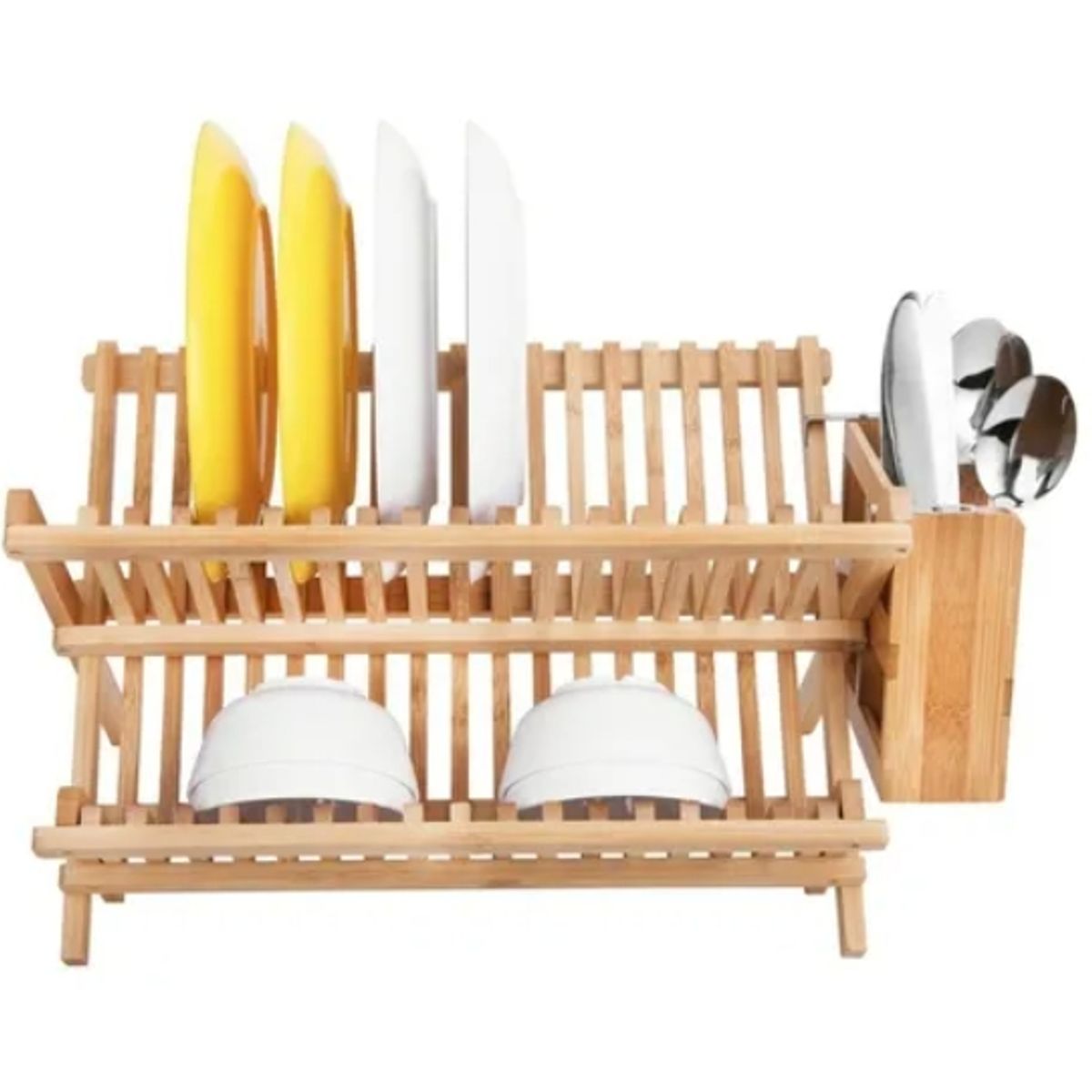 OFERTABKN - Organizador Escurridor De Platos De Bambú