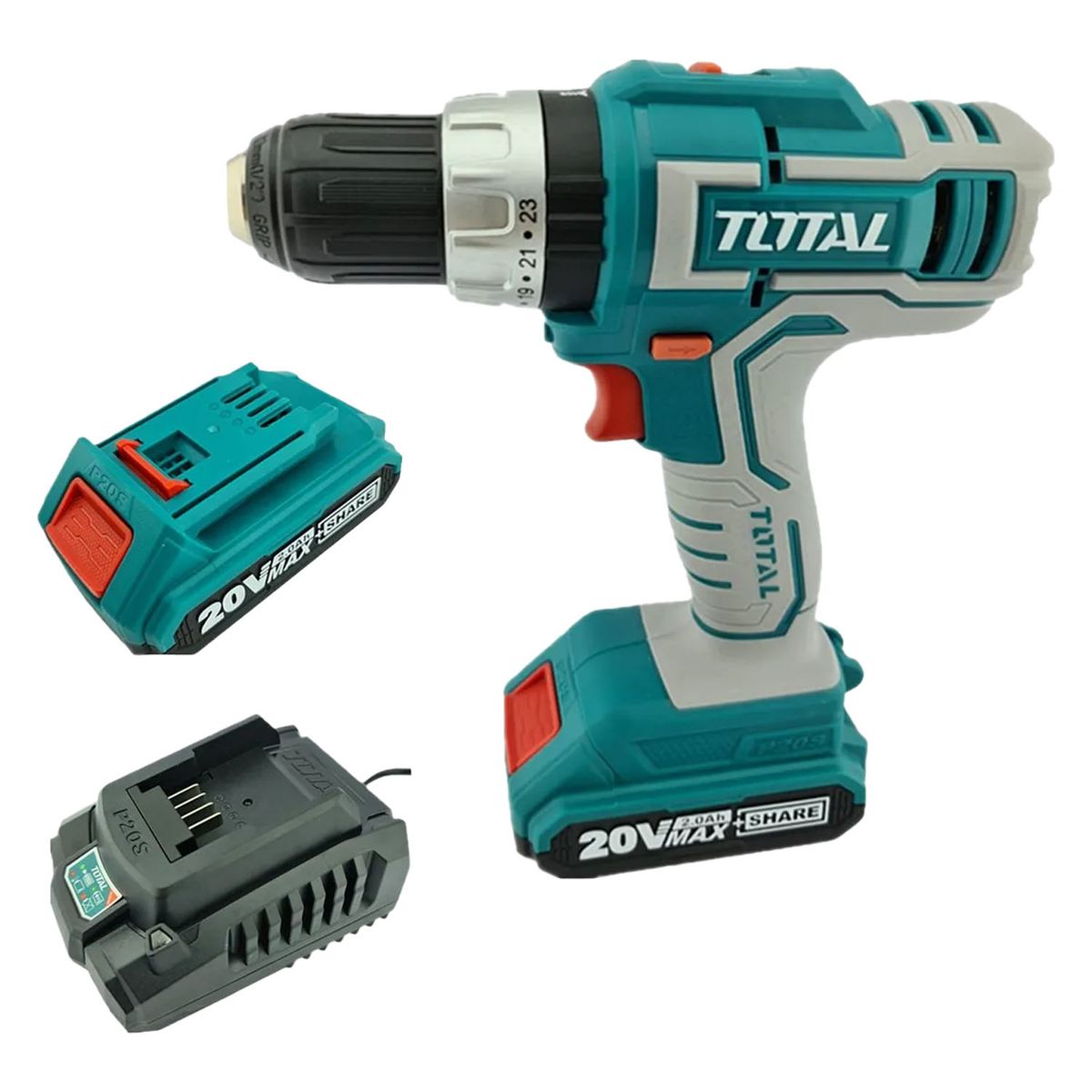 TOTAL TOOLS - Taladro Atornillador Inalambrico 13mm 20v