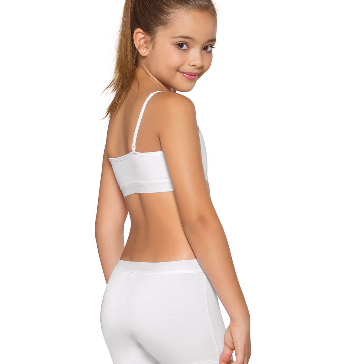 LEONISA - Infantil 062313 Panty niña Blanco