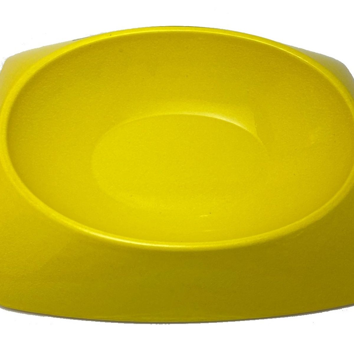 ECOPET - Plato mascota bio bamboo ecopet ovalado grande amarillo